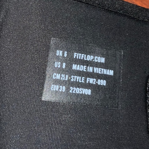 FITFLOP IQUSHION POOL SLIDES  SZ 8 / 39 BLACK - Picture 8 of 11